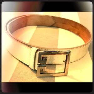 Simple white givenchy belt